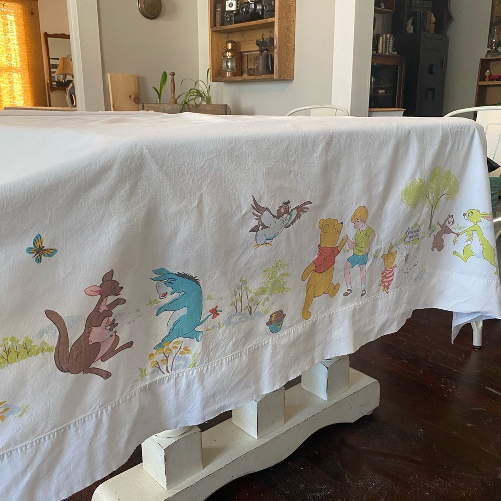 Vintage Wamsutta Winnie the Pooh Disney Christopher Robin Made USA twin sheets